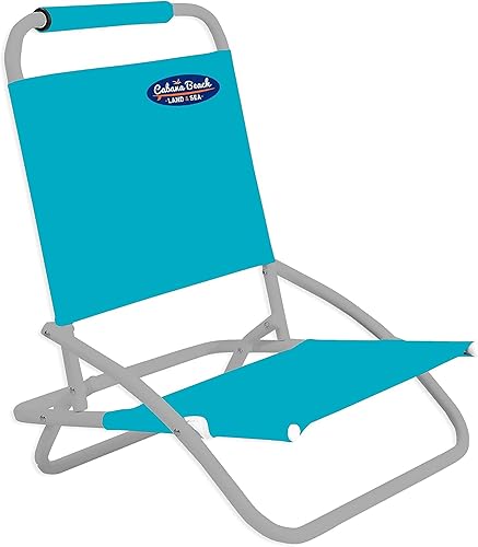 Cabana Beach Silla de playa plegable, 1 posición, ligera y portátil, plegable, silla de camping al aire libre