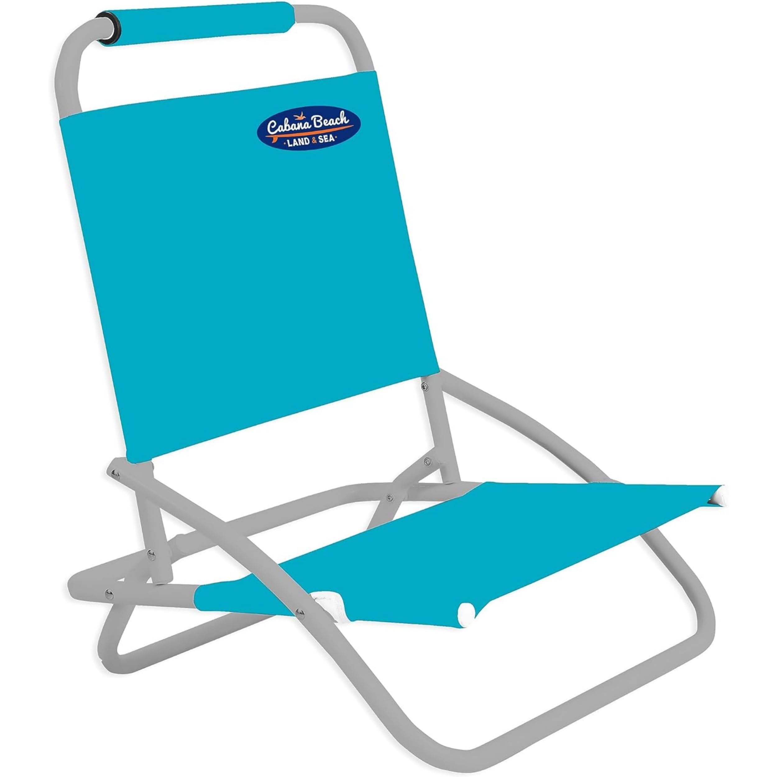 Cabana Beach, 1 Position Folding Beach Lightweight and Portable Foldable Outdoor Camping Chair, Scuba Blue