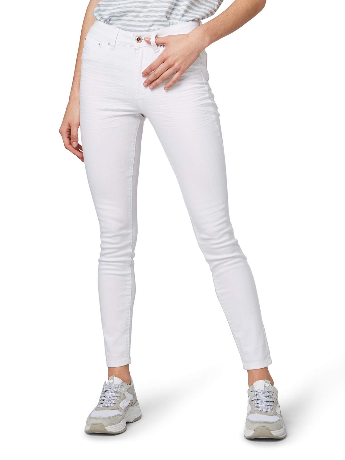 Tom Tailor Denim Ladies Nela Extra Skinny Jeans 1008865, 10101 - White Denim, 30