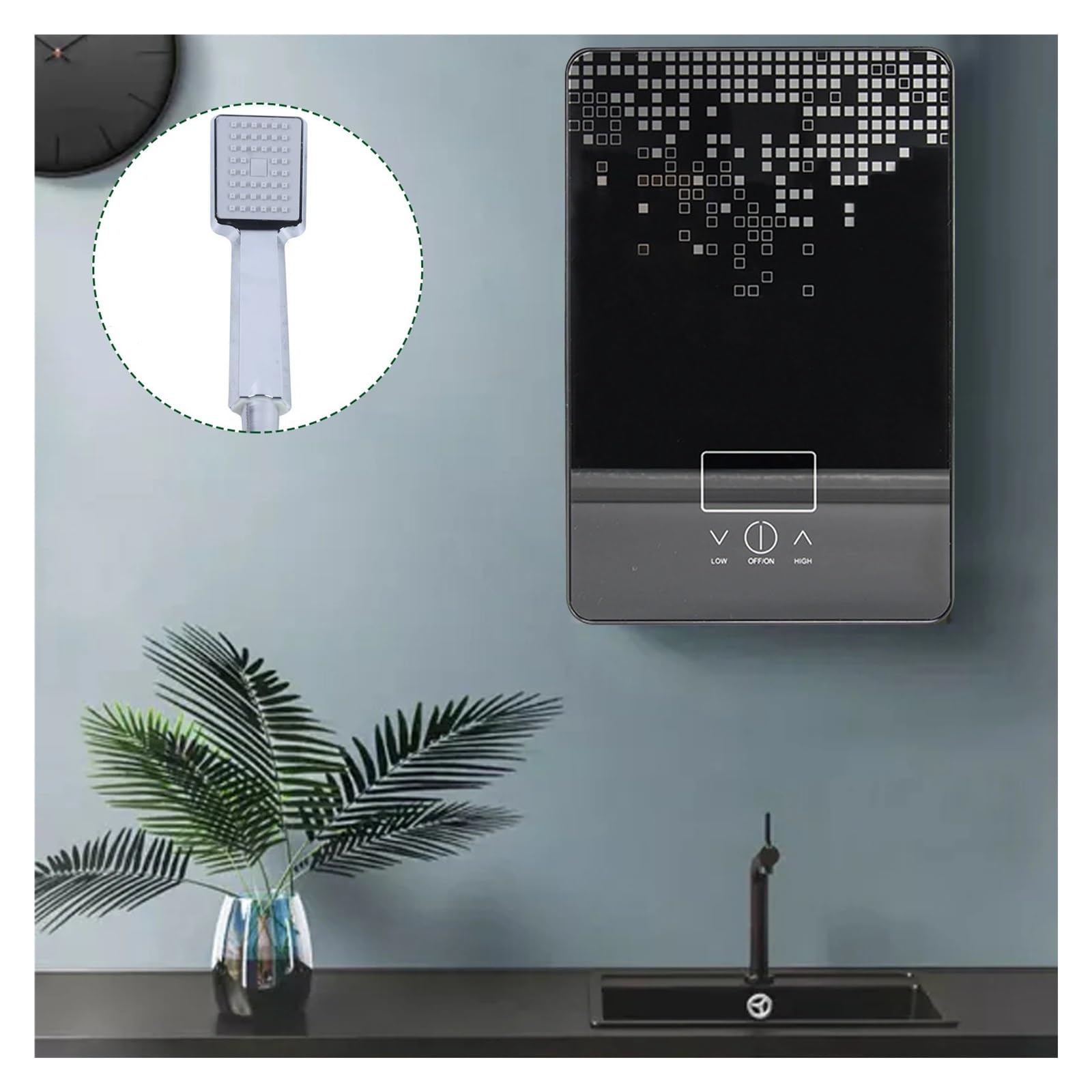 Set Di Acqua Calda For Doccia Da Bagno Senza Serbatoio, Scaldabagno Elettrico Istantaneo Digitale 6,5 ​​kW Veloce E Comodo