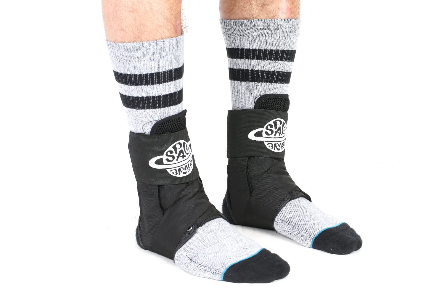 Space Brace 1.0 - Tobillera con cordones, individual, para baloncesto, BMX, MTB, correr y patinar, para hombres, mujeres y niños, talla M (9.5 y menos) (M (10-11.5))