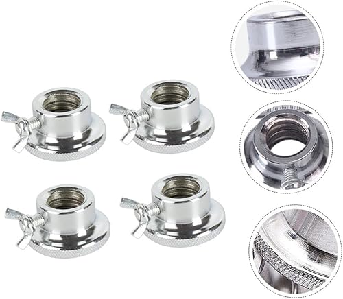 Miniatura 7 de BESPORTBLE 4 unidades de doble riesgo, tuercas hexagonales, tuercas hexagonales, collar de bloqueo hexagonal, abrazadera de barra, collares de