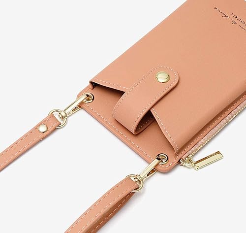 Miniatura 5 de Bolso cruzado para teléfono celular para mujer, pequeño bolso de hombro de cuero ligero, bolso de mano, tarjetero, cartera con cordón, bolsa para