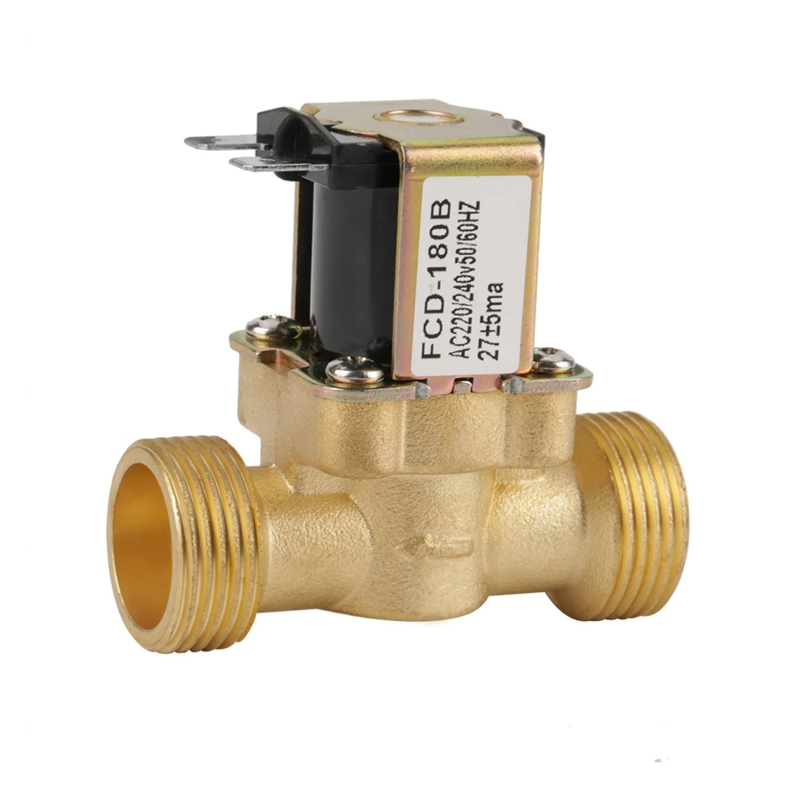 Elettrovalvola G3/4 Ingresso acqua a 2 vie N/C Elettrovalvola elettrica a pressione normale chiusa CA Ottima tenuta