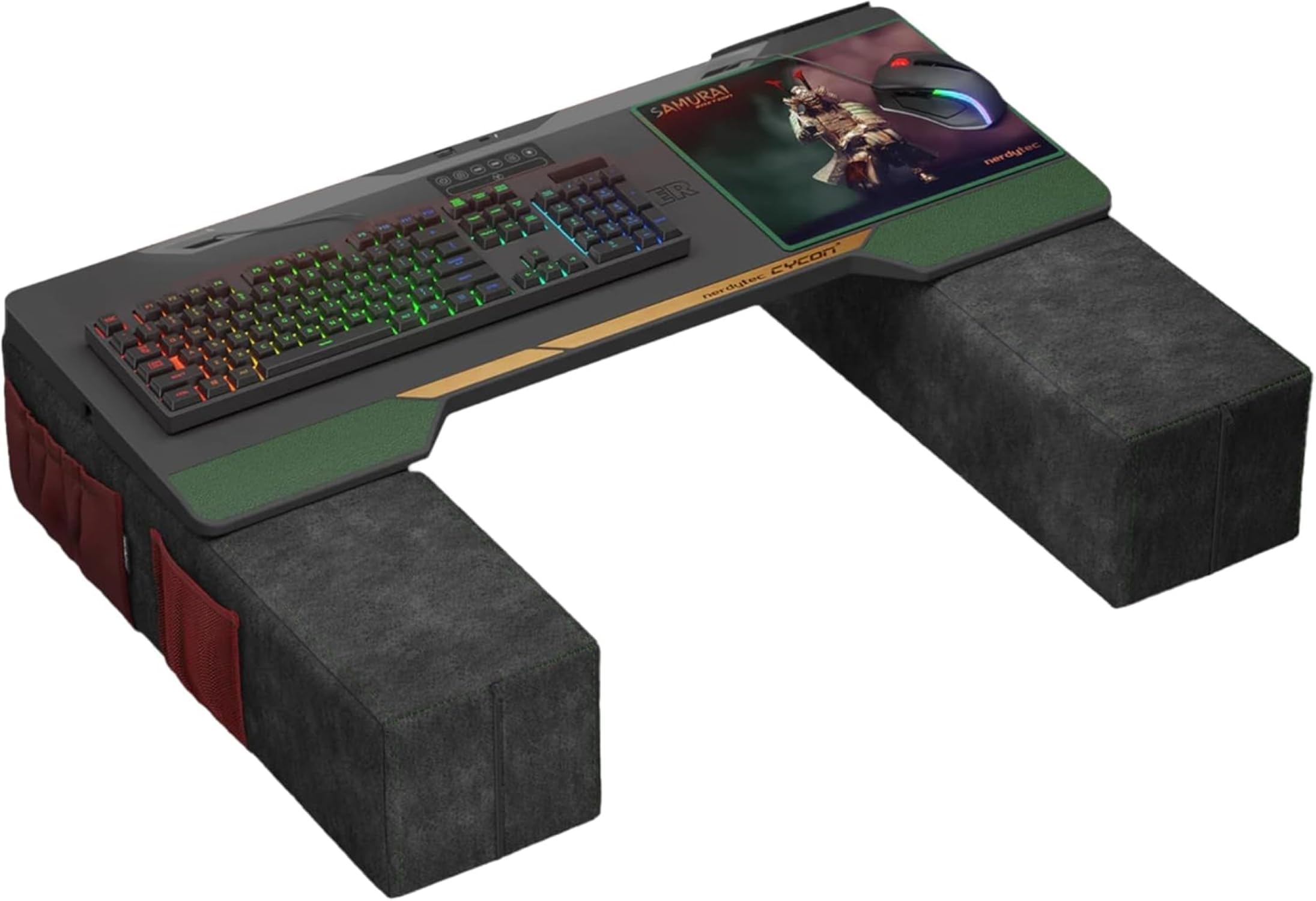 sedie gaming con poggiatesta e bar illuminato ergonomica