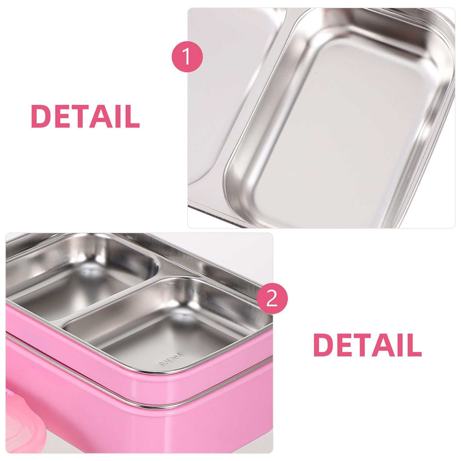 Contenitore Bento Box Scomparti per Alimenti Pranzo Scatola Bento Isolata Divisa Contenitore per Studenti e Impiegati Realizzato Acciaio Inossidabile