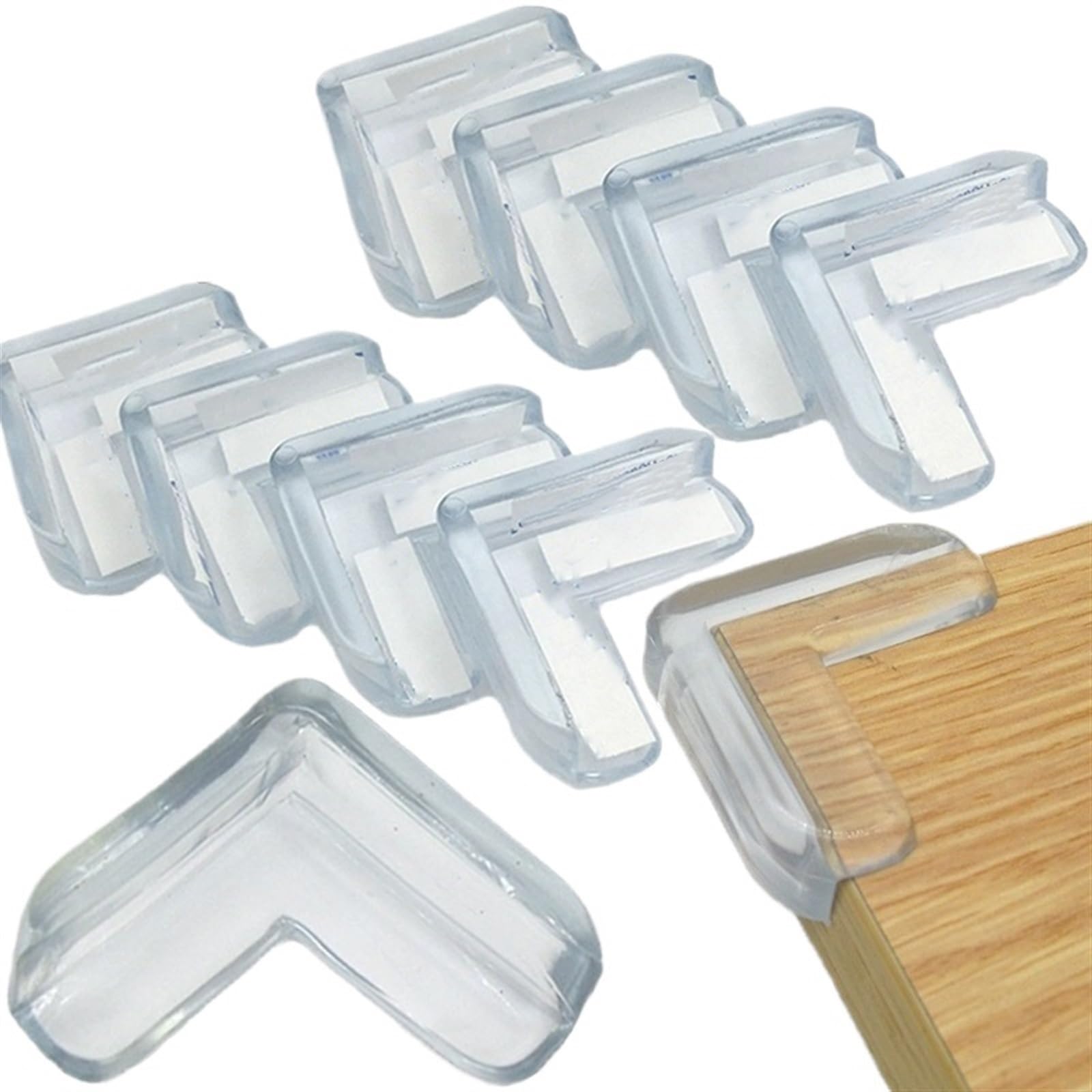 Protectores de Esquinas para mesas, Seguridad Infantil, 1-10 Unidades, Funda Protectora Transparente de Silicona anticolisión para niños.