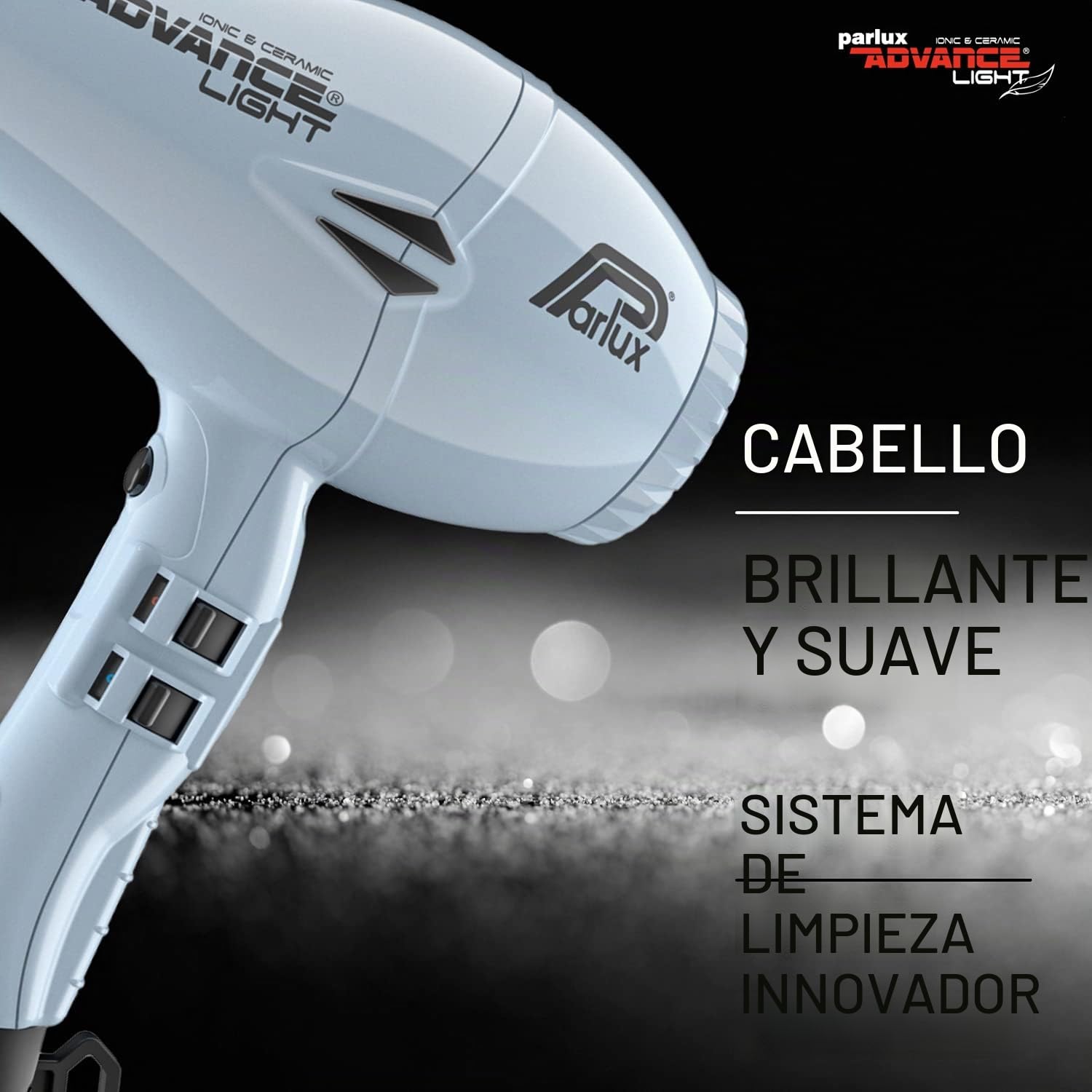 Parlux Advance Light - Secador de pelo ionico, Gris (Ice)