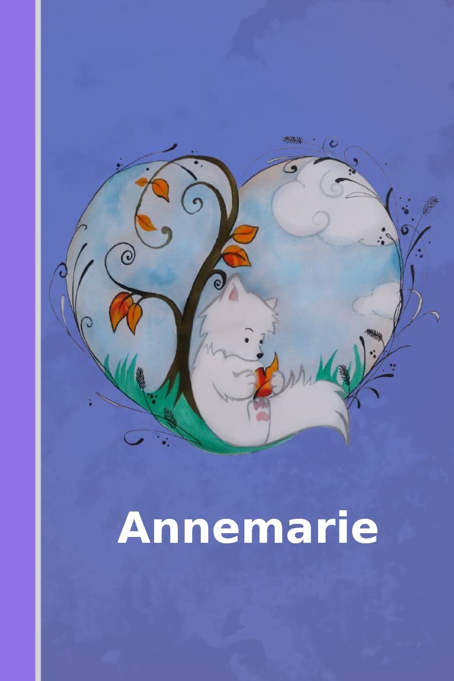 Annemarie: personalized notebook | illustration fox with heart | softcover | 120 pages | blank | notebook | diary | scrapbook | journal | gift idea
