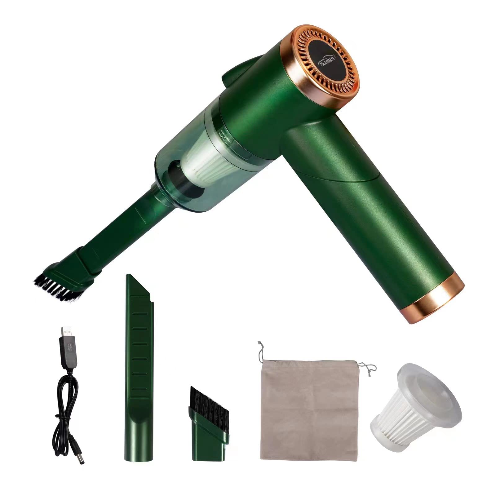 TSLAAMATE Handheld Wireless Vacuum Cleaner - Portable,High Power,Ultra-Bright LED Wide-Angle Illumination Light Tesla Model 3/Y/S/X Accessories Kit for Interior Detailing…