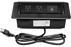 Watertight Surface Mount Pop-Up Kitchen Counter USB Power Kit