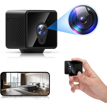 Amazon Aoskyka 小型カメラ Wifi対応 4k画質 スマホで見れる 隠しカメラ 防犯カメラ 遠隔監視 150 広角 夜間暗視 移動検知 録画 録音機能付き Usb充電式 ワイヤレス 軽量 取り付け簡単 屋内外 監視カメラ 日本語取扱説明書付き Aoskyka 超小型 カメラ