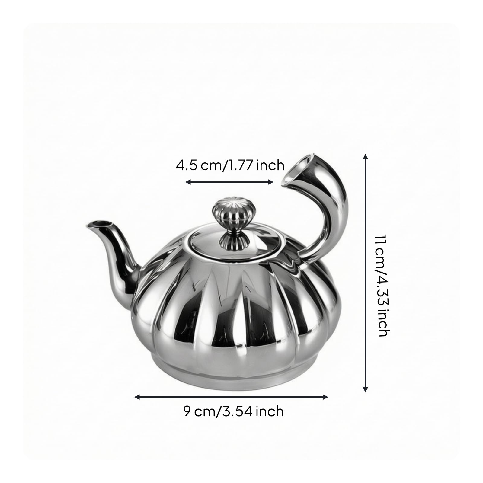 Théière en Acier Inoxydable avec Filtre Intégré Bouilloire Élégante pour Infusion Thé en Vrac Robuste et Résistante à la Rouille Adaptée aux Cuisines Mornes et Repas Familiaux.
