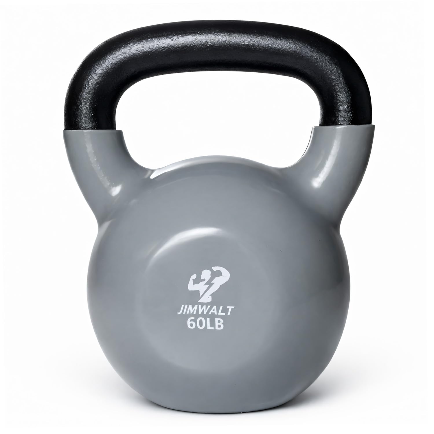 Jimwalt Imported Premium Vinyl Coated Solid Kettlebell - Non Slip Grip| Reach Compliant| From the House of Healthycliq | Sedex Certified| Strength & Cross Training Weight for Home Gym (Vinyl, 60LB)-picture-13