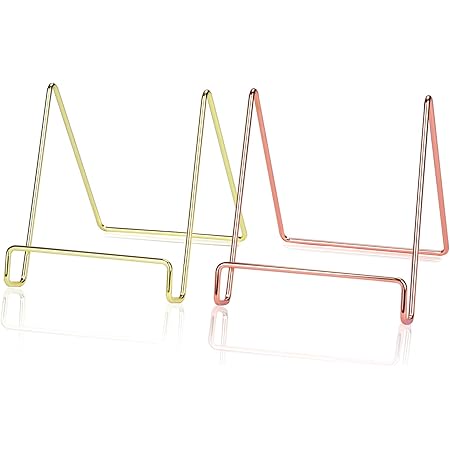 Sumsoctober Tellerständer Metall - 17,8cm Präsentationsständer Gold