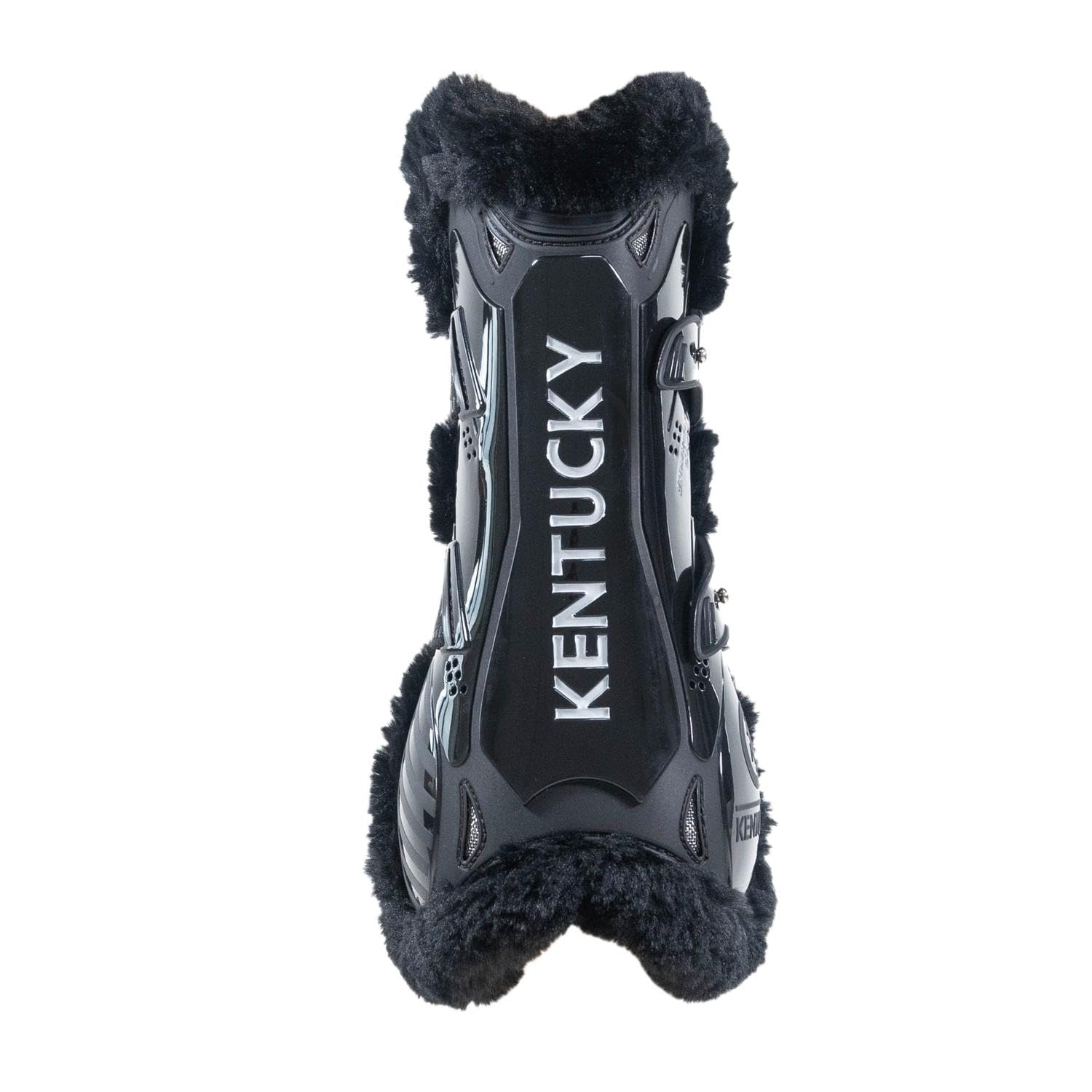 Kentucky - Vegan Fur Jumping Boots Bamboo Elastic Black/Fur Black M