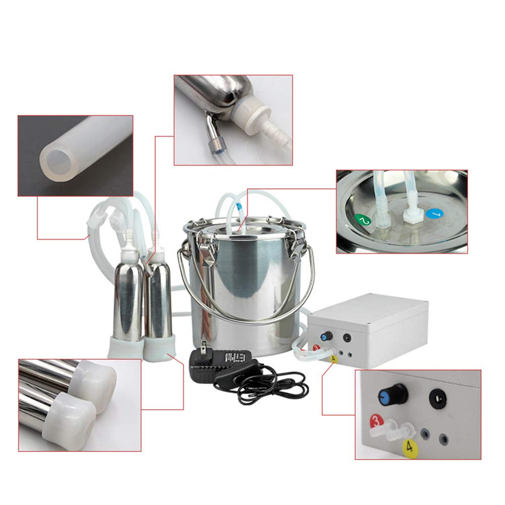 Draagbare Mini Huishoudelijke Elektrische Vacuüm Puls Melkmachine Pulserende Melker Voor Geitenschapen 100 240v Us Plug 100 240v