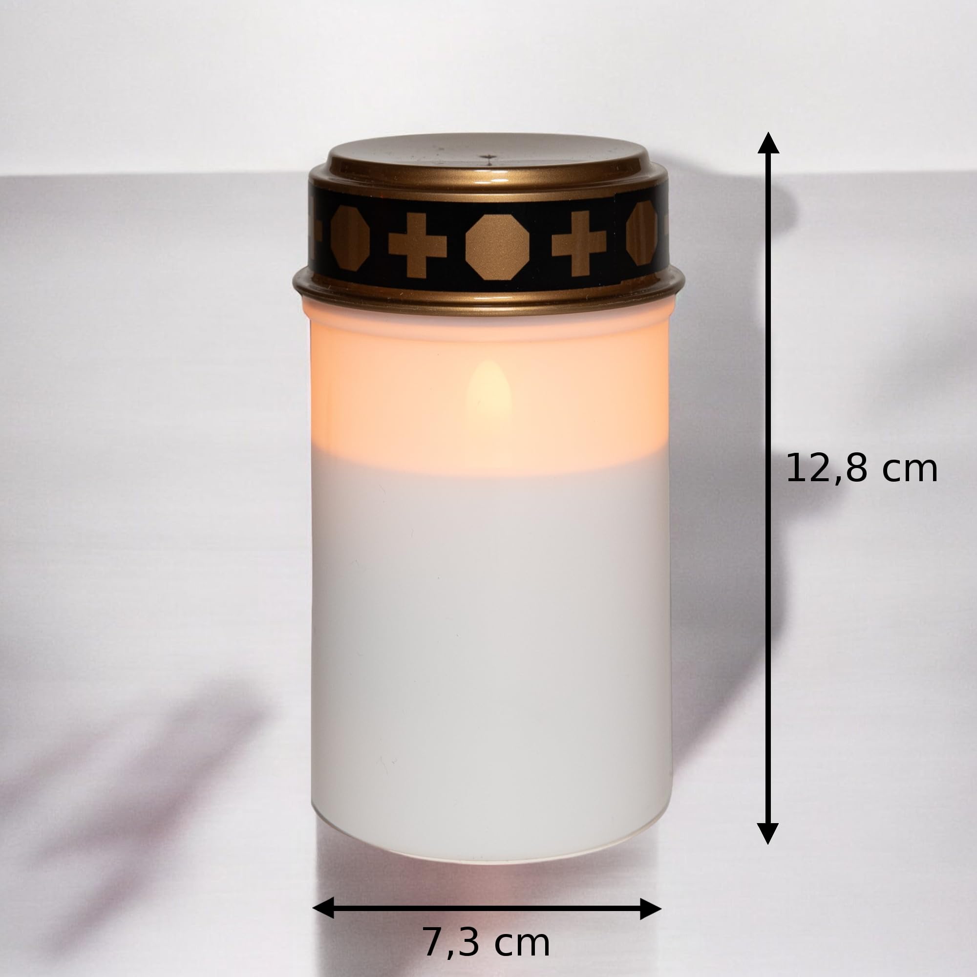 Lámpara LED Para Tumba - Vela Eléctrica Blanca De 90 Días De Duración - A Pilas, Sin Llama Ni Humo - Nueva