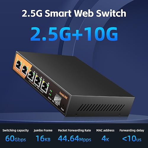 Miniatura 3 de Switch PoE Gigabit de 24 puertos no administrado, con 24 puertos PoE+ y 2 ranuras SFP, alimentación incorporada de 300 W, compatible con