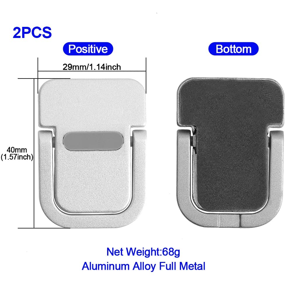 Qiveno 2Pcs Self-Adhesive Keyboard Stand for Desk, Adjustable Laptop Stand Riser Feet, Aluminum Portable Laptop Kickstand Aluminum Stable for MacBook, 10-18