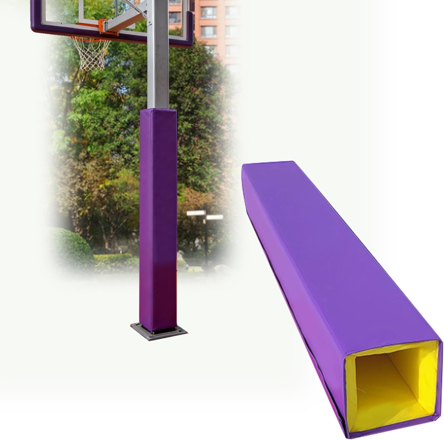 VUIKLCty Full-enclosure Square Column Protectors Are Suitable For Carports, Garages And Basements(Purple,15 * 15cm/5.9 * 5.9in)