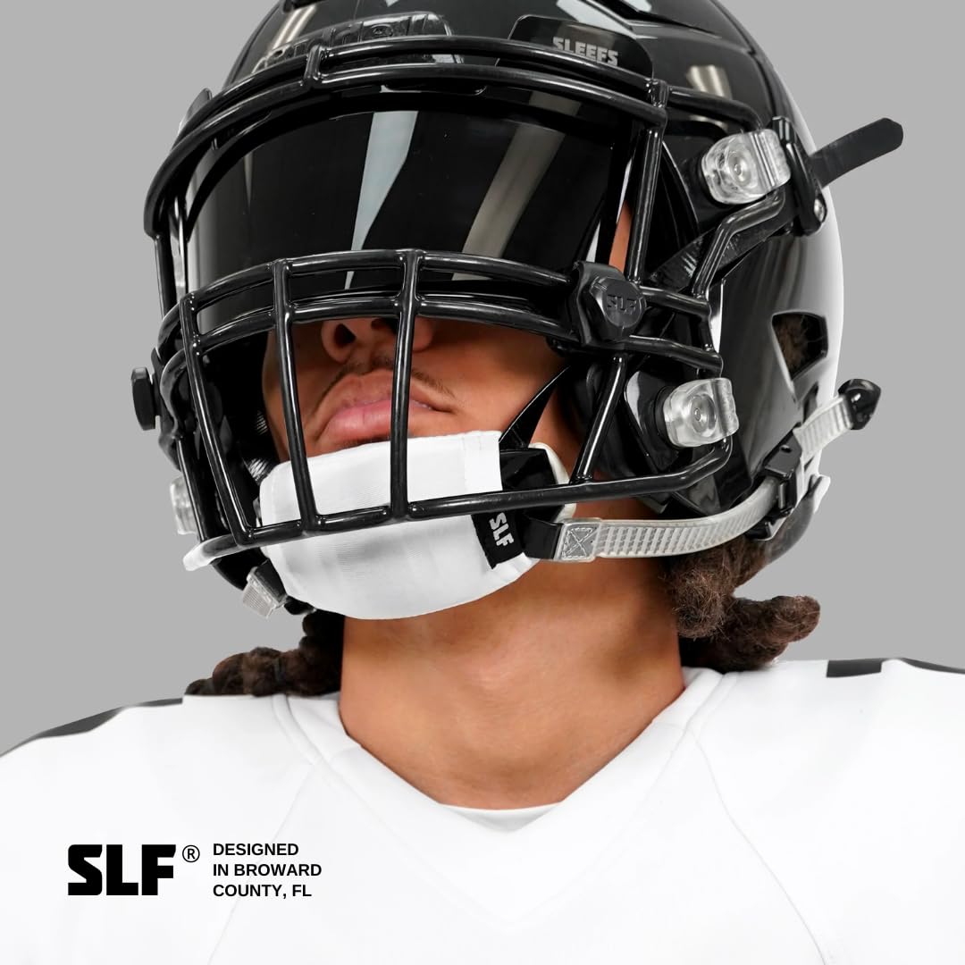 SLEEFS Football Chin Strap Cover - One Size Fits All Cushion - Shield Compatible With Virtually All Helmets - Adult and Youth