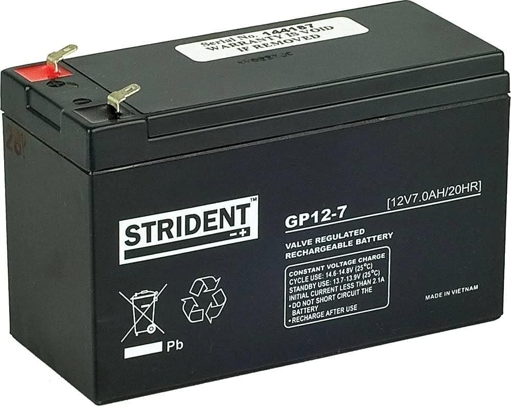 Pair of Strident 7ah 12V Batteries, Stair Lift Batteries, Suitable for