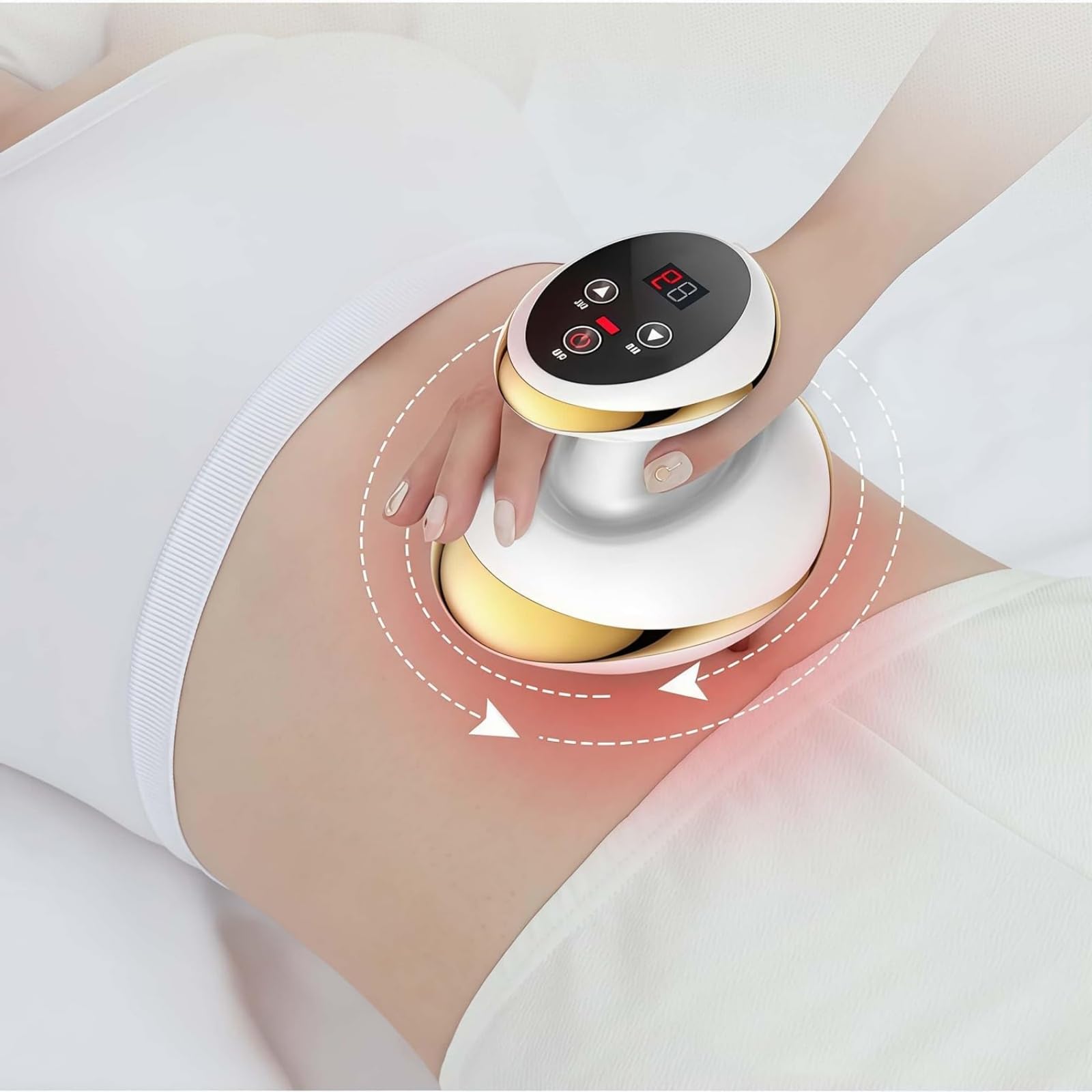 Vacuvia Appareil de massage 4 en 1 contre la cellulite – Vide & Gua Sha électrique, peau plus ferme et meilleure circulation sanguine, massage en profondeur avec chaleur, pour tout le corps