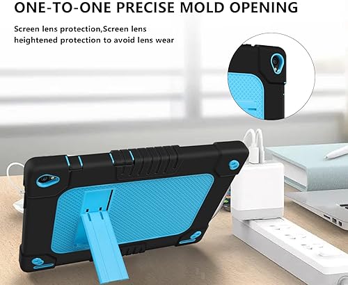 Miniatura 2 de Kebiory Funda protectora resistente para tablet Coopers CP10, resistente a los golpes, apta para niños, con correa para el hombro, funda protectora