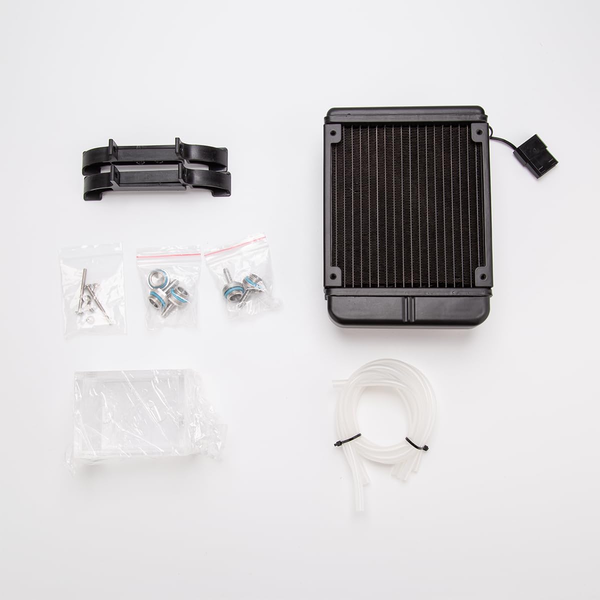 ENGINEMECH Metalowa chłodnica wody do TOYAN FS-V800WGPC – system chłodzenia do modelu silnika benzynowego V8, chłodzony wodą aluminiowy radiator do miniaturowych silników
