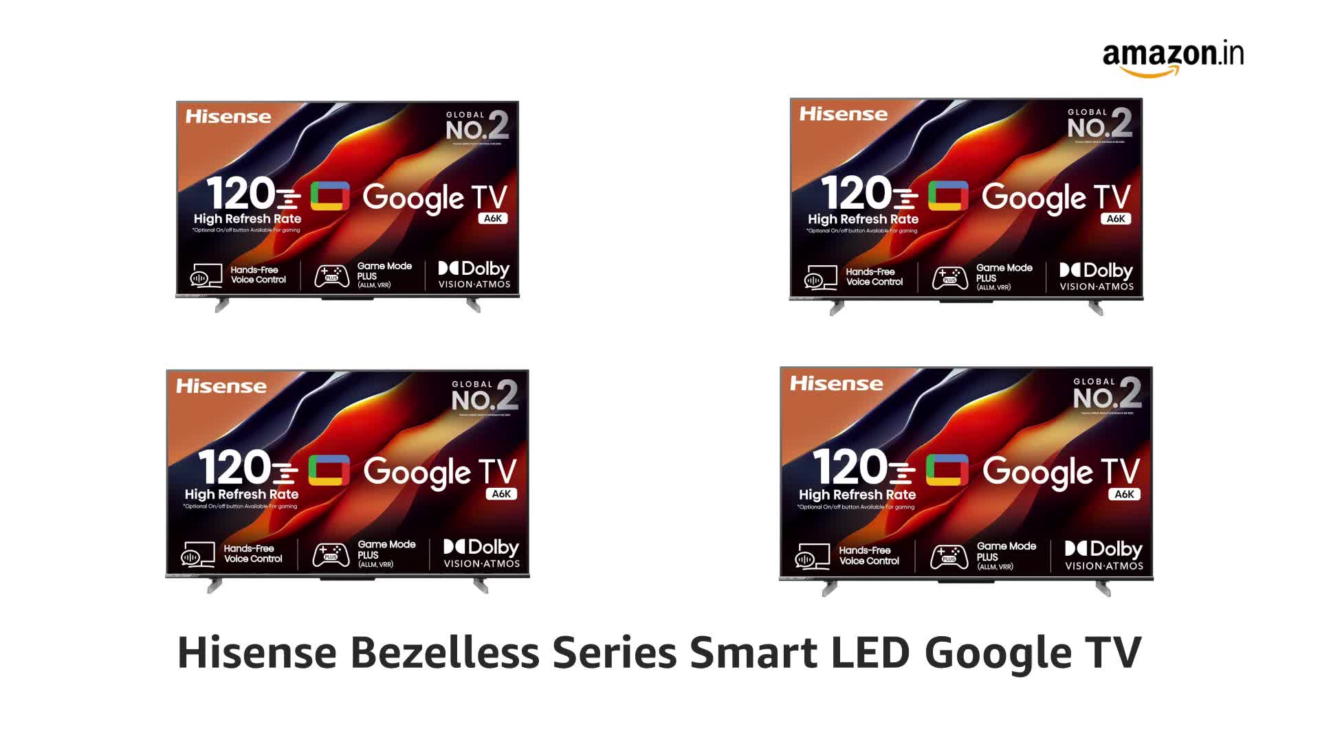 Hisense75型TV75A6G未使用未開封 Hisense 189 cm (75 inches) Bezelless Series 4K Ultra HD Smart LED