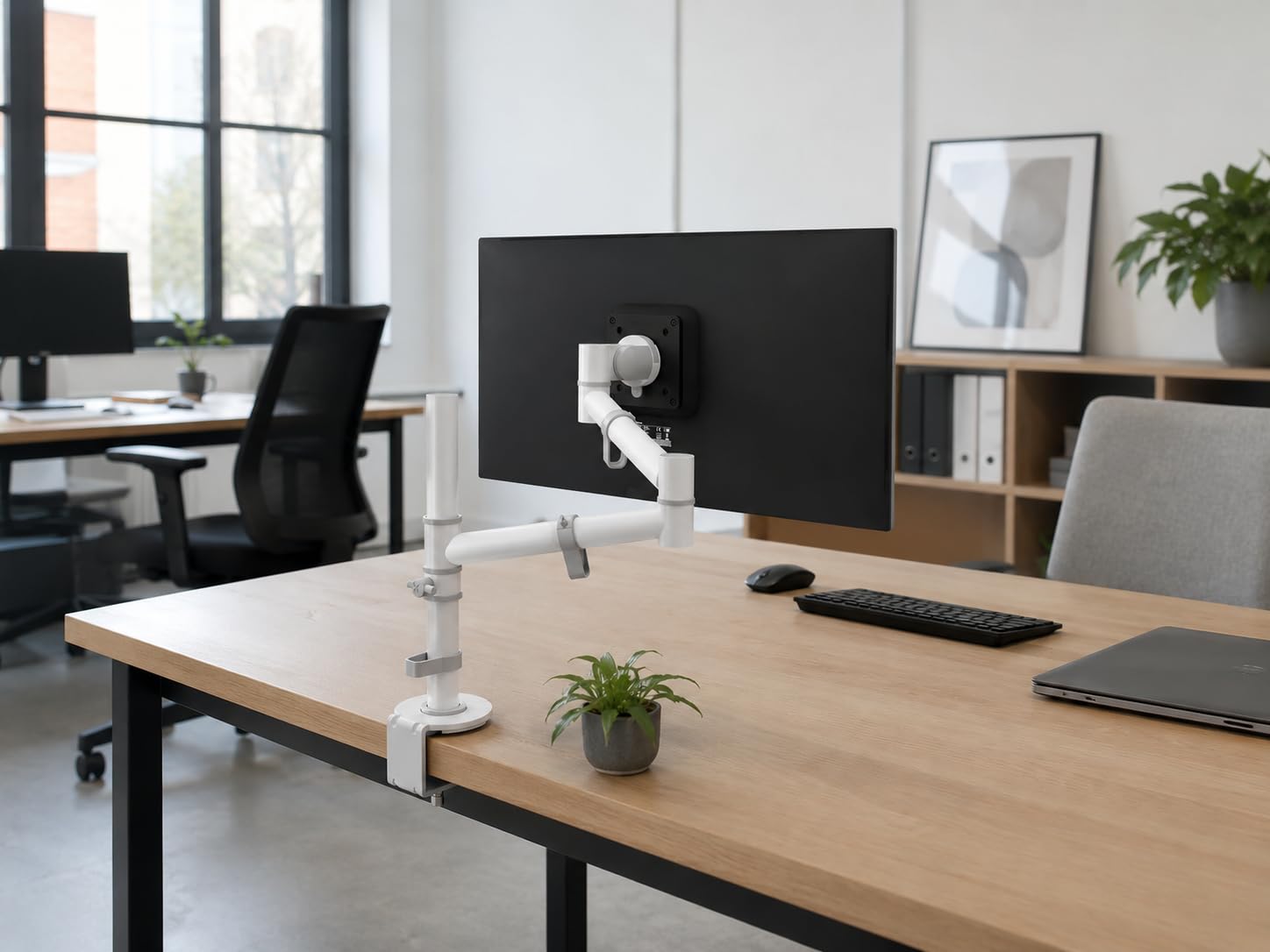 Brazo Monitor Profesional Dataflex 48.120 y 48.123 Viewgo | Soporte Escritorio 1 Monitor en Blanco o Negro (Negro)