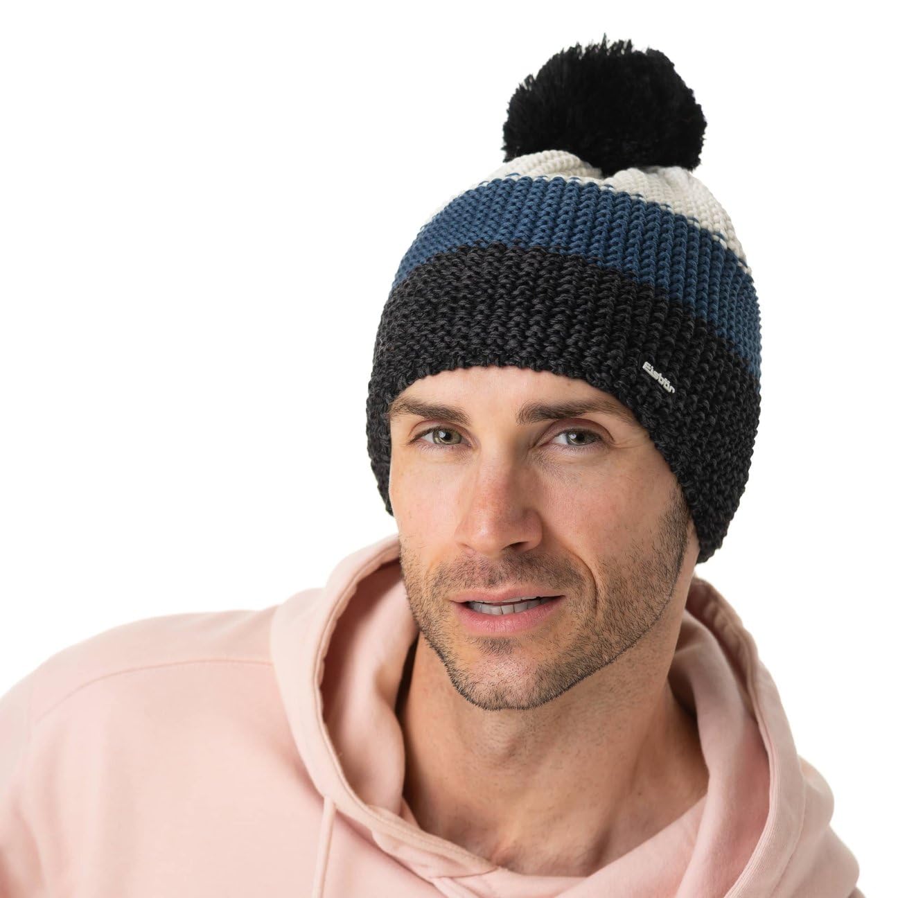 Eisbär Gorro Beanie Star Pompón RL Mujer/Hombre - Made in The EU con de Invierno Esquiar Forro, Forro otoño/Invierno