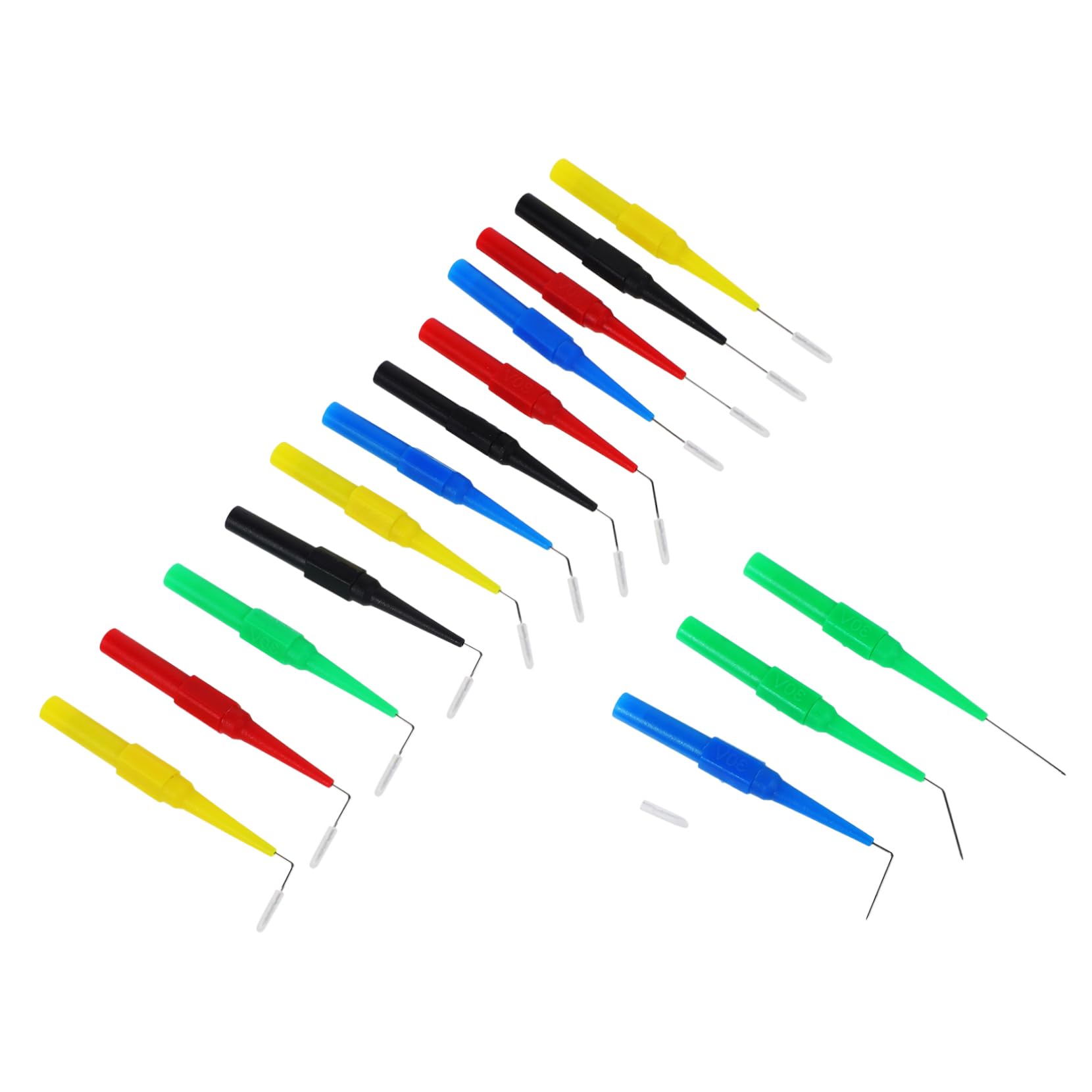 Alipis 5 Set Puntali Tester Multimetro Probes Test Automotive Rame E Inossidabile Per Misurazioni Elettriche E Applicazioni Auto 15 Pezzi*5