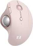 Seenda Souris sans fil de trackball, la souris ergonomique Bluetooth de Rollerball rechargeable, 3 Raccordement de l'appareil Mice optique réglable DPI Bouclier de contrôle de la pouce compatible pour PC/Laptop/Windows/Mac - Rose rose