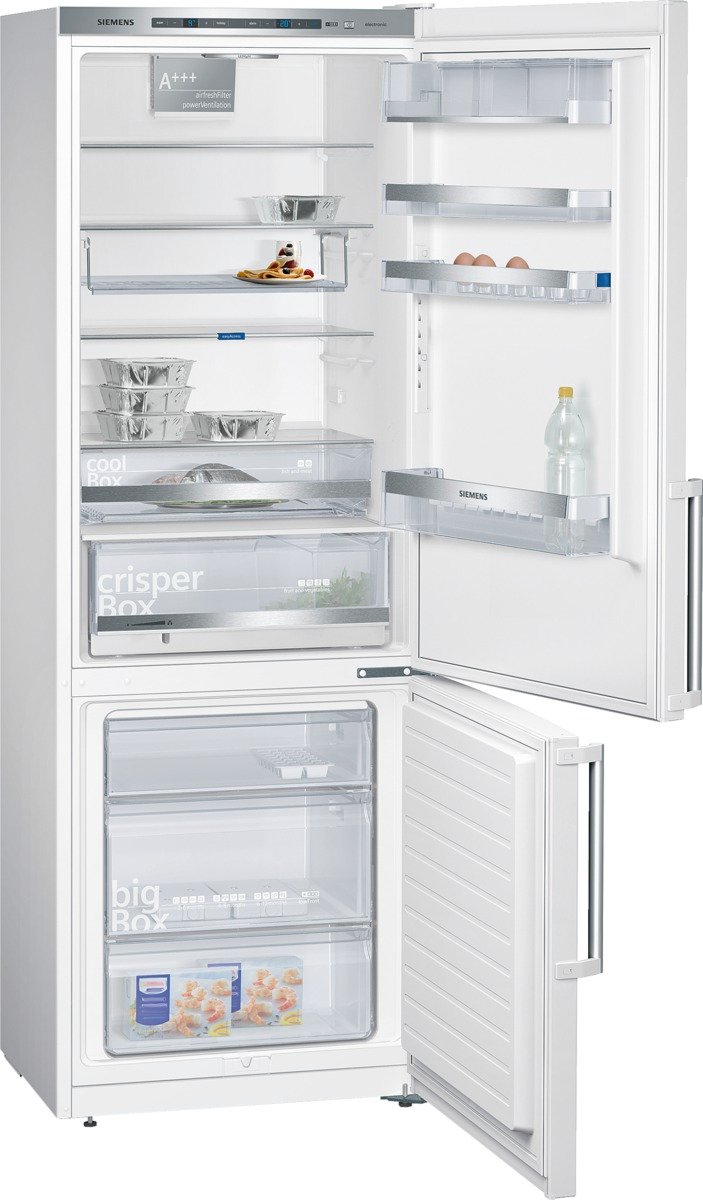 Siemens KG49EBW40 Réfrigérateur-congélateur/A+++ / 201,0 cm de hauteur / 175 kWh/réfrigérateur de 296 litres/partie congélateur 111 l/signal d'avertissement porte ouverte