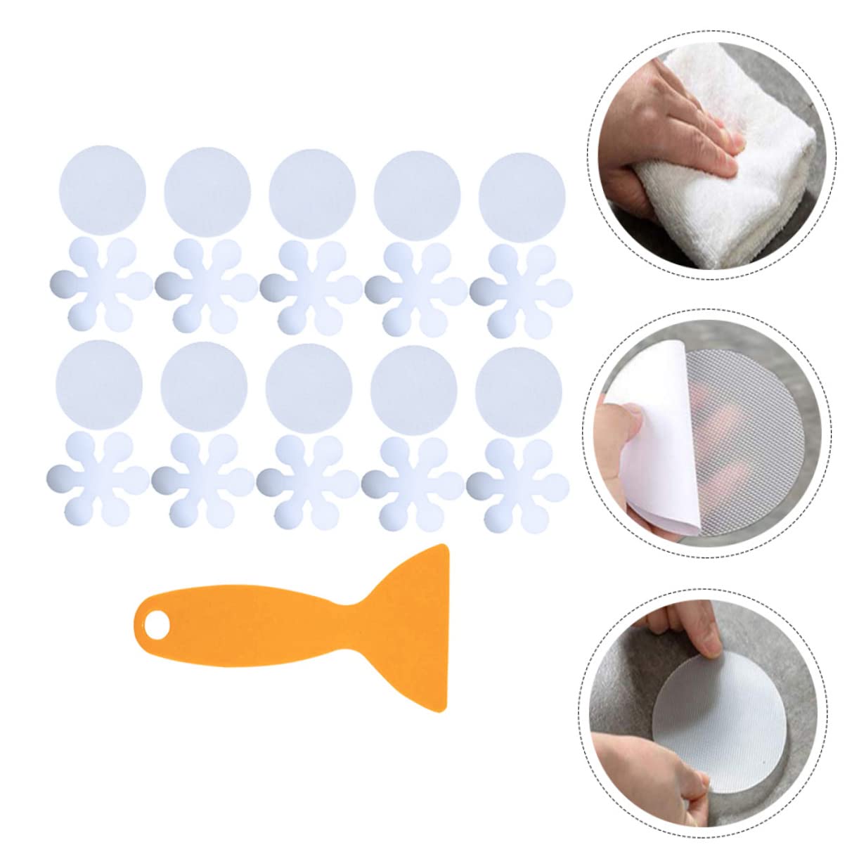 IMIKEYA 3 Juegos Baño Pegatinas Antideslizantes Apliques Antideslizantes Suelo Antideslizante Pegatinas Cinta Antideslizante para Tiras De Bañera Antideslizantes Orange Mañana