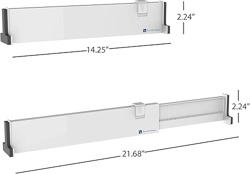 Miniatura 3 de Lavish Home Divisor y organizador de cajones expandibles, juego de 2 separadores ajustables para el hogar, cocina, tocador, dormitorio, baño y más