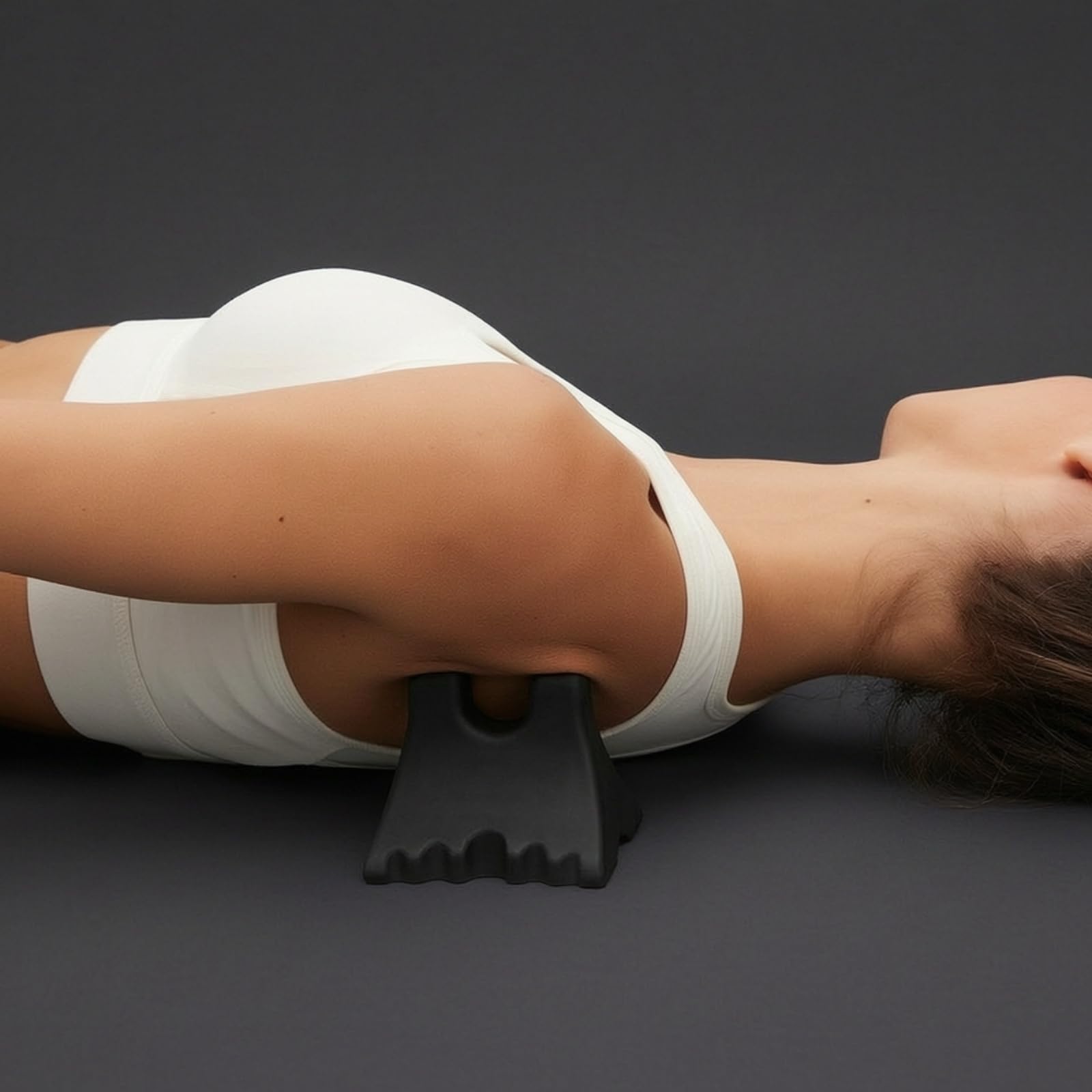 Dispositivo de Masaje Muscular Masajeador Cervical Espalda Cuello Alivio de Fascia Herramienta de Tejido Profundo Silicona con Diseño Compacto 10 Cm X, Gris