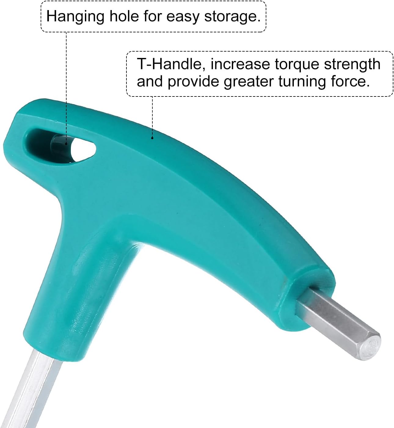 HARFINGTON T-Handle Hex Key Wrench 6mm Metric CR-V T-Key Inner Hexagon Wrenches Spanner Repair Tool for Automotive Household Maintenance, Blue