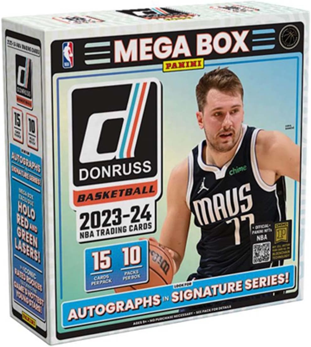 2023-24 Panini Donruss Basketball Trading Cards Mega Box - 10 Packs - 150 Cards per Box