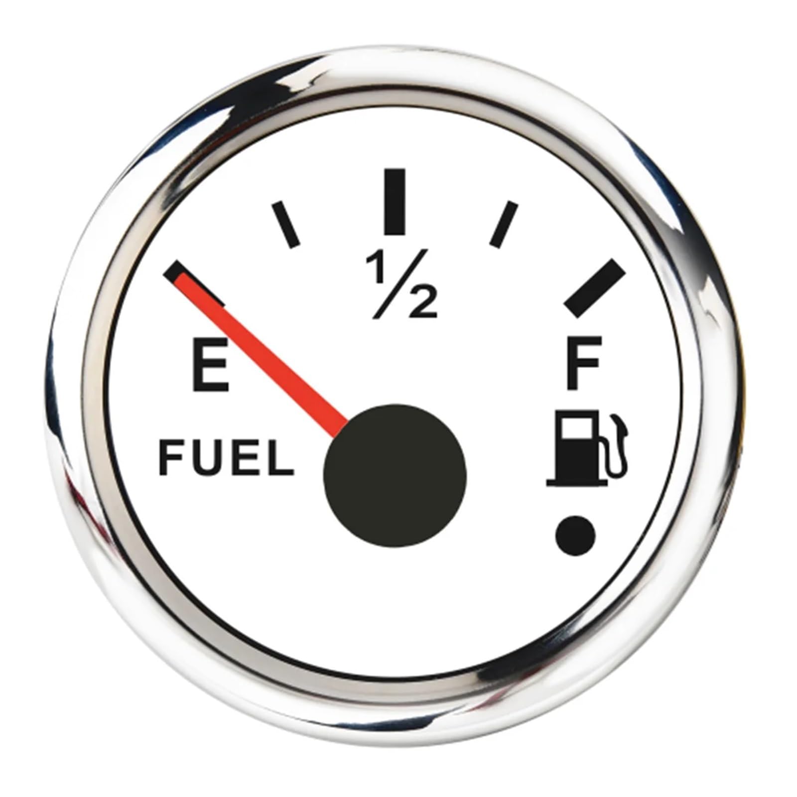 Indicatore di livello impermeabile da 52 mm, 0-190 ohm, for acque reflue/acqua/carburante, indicatore temperatura dell'olio, pressione con allarme for barca, auto, voltmetro(Fuel gauge WS)