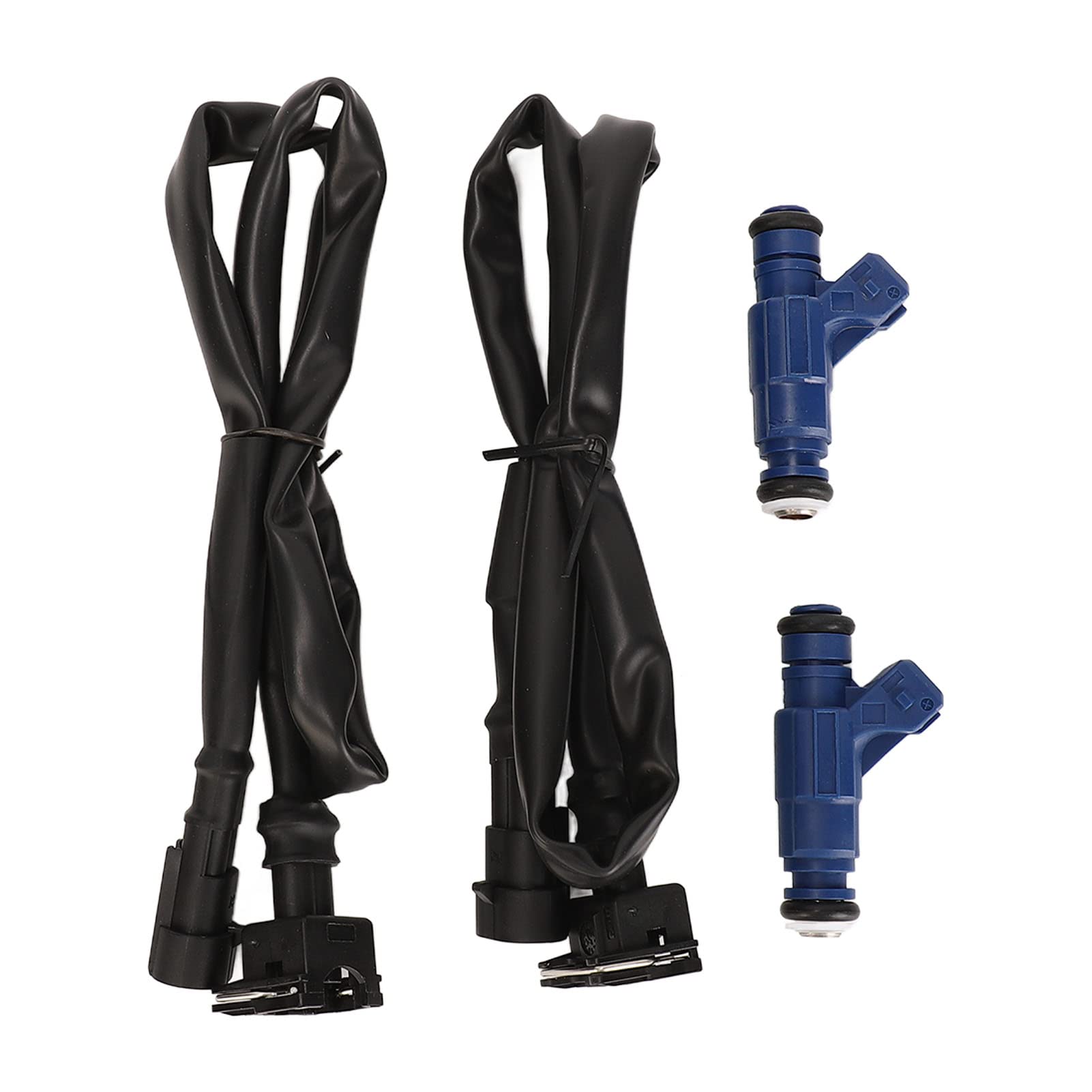 Fuel Injector Set, ABS Rubber Fuel Injector with Pigtail Harness 1202863 Replacement for Sportsman RZR 800 2008-2010