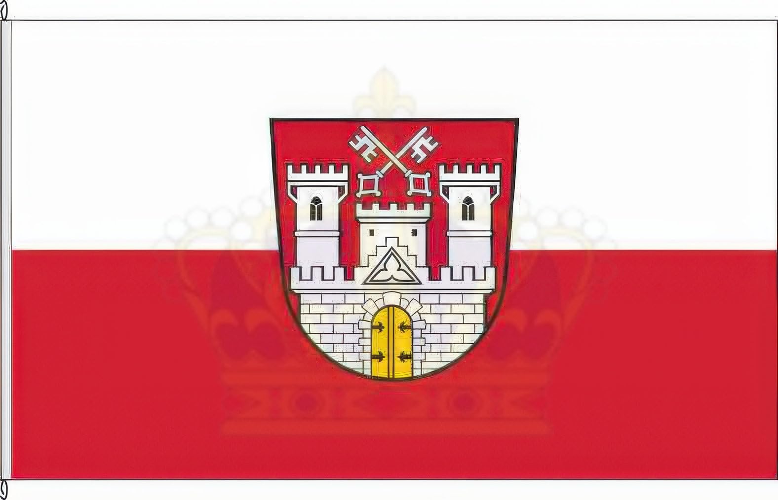 Zertifizierte Flagge Fahne Freiburg (Elbe) - STD 120 x 200cm - Hissflagge doppelt gesäumt mit Karabinerhaken aus deutscher Flaggen-Manufaktur
