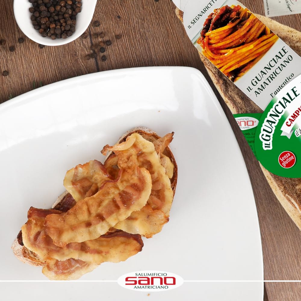 Guanciale Amatriciano intero, Premiato Migliore D'Italia “cinque spilli” I.G.P. Salumificio Sa.No di Amatrice (1000, Grammi) - 2