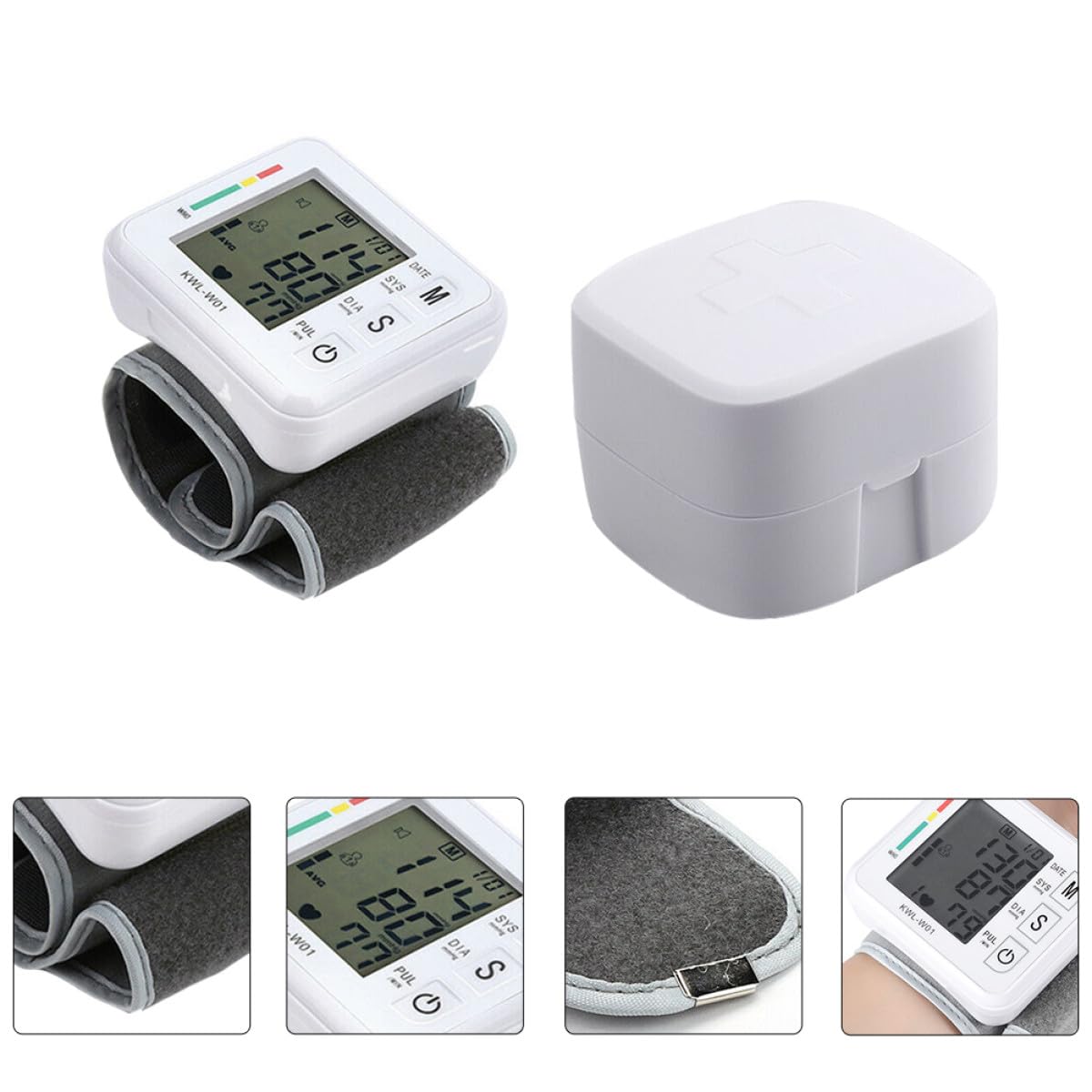 MAGICLULU Misuratore di Pressione Digitale da Polso per Casa, Ematomanometro Elettronico Display Lcd a Numeri Grandi, Compressione Automatica e Spegnimento Automatico, Adatto per Anziani,