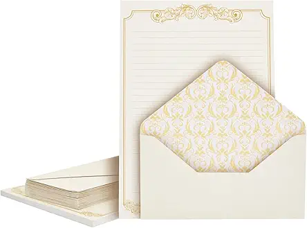 90 Pieces Stationery Set (60 Vintage-Style Paper Sheets...