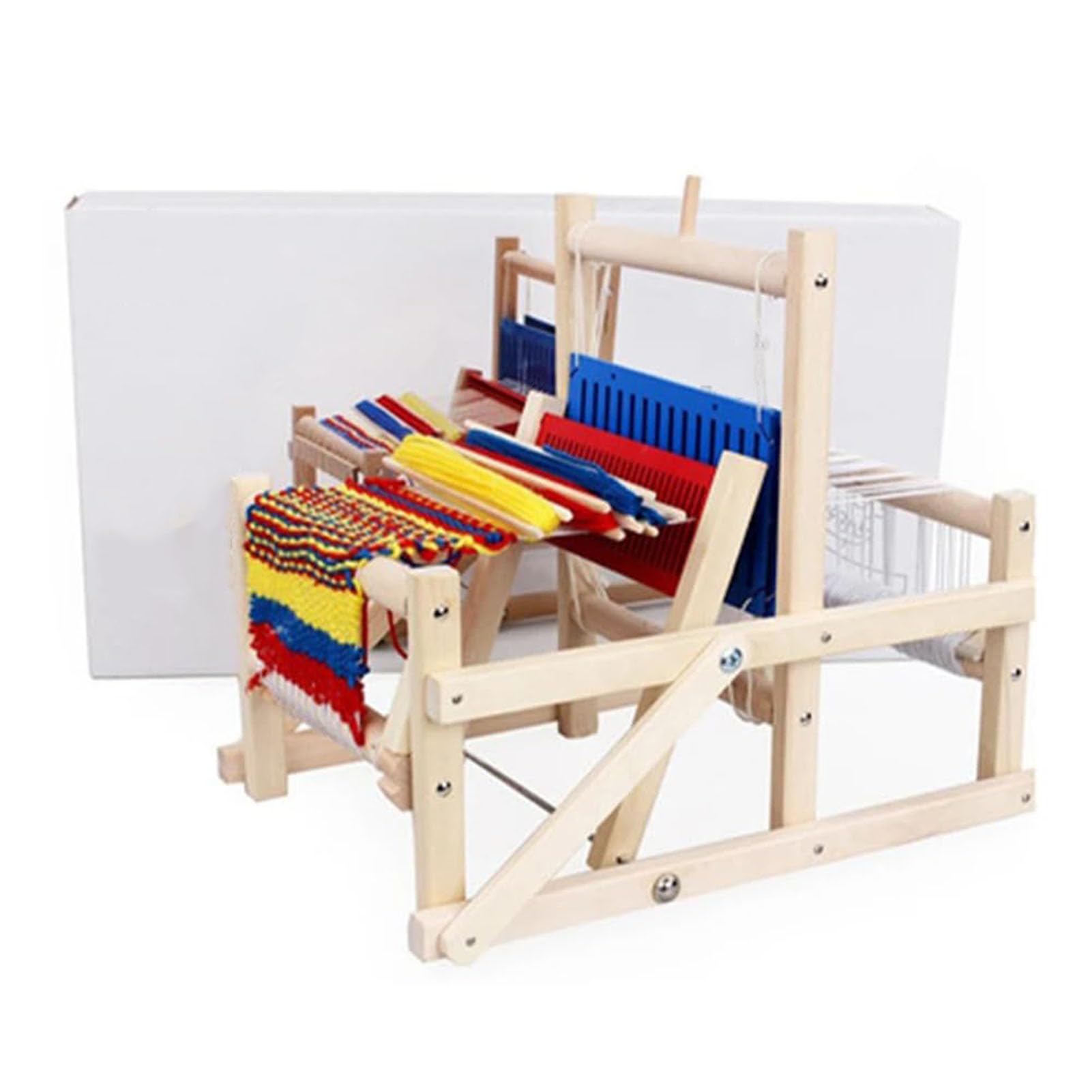 Kit telaio per tessitura in legno, macchina per tessitura a mano, telaio per tessitura multi-artigianato pieghevole, kit per tessitura a mano a maglia per bambini, adulti, principianti e amatori.