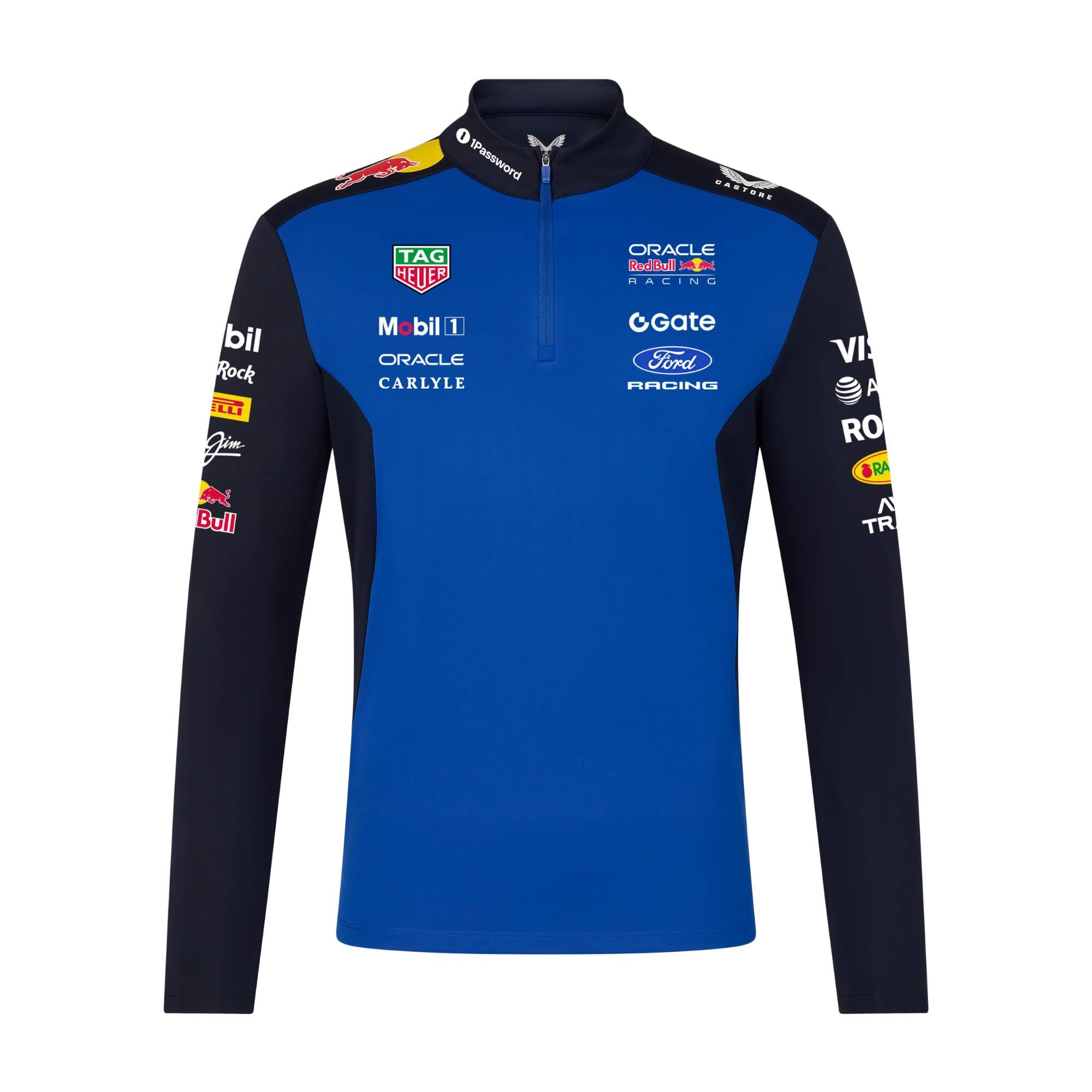 Red Bull ENERGY WEAR Oracle RB Racing Team Half-Zip Sweatshirt Blau | Offizieller Formel 1 Fanartikel - 100% Polyester
