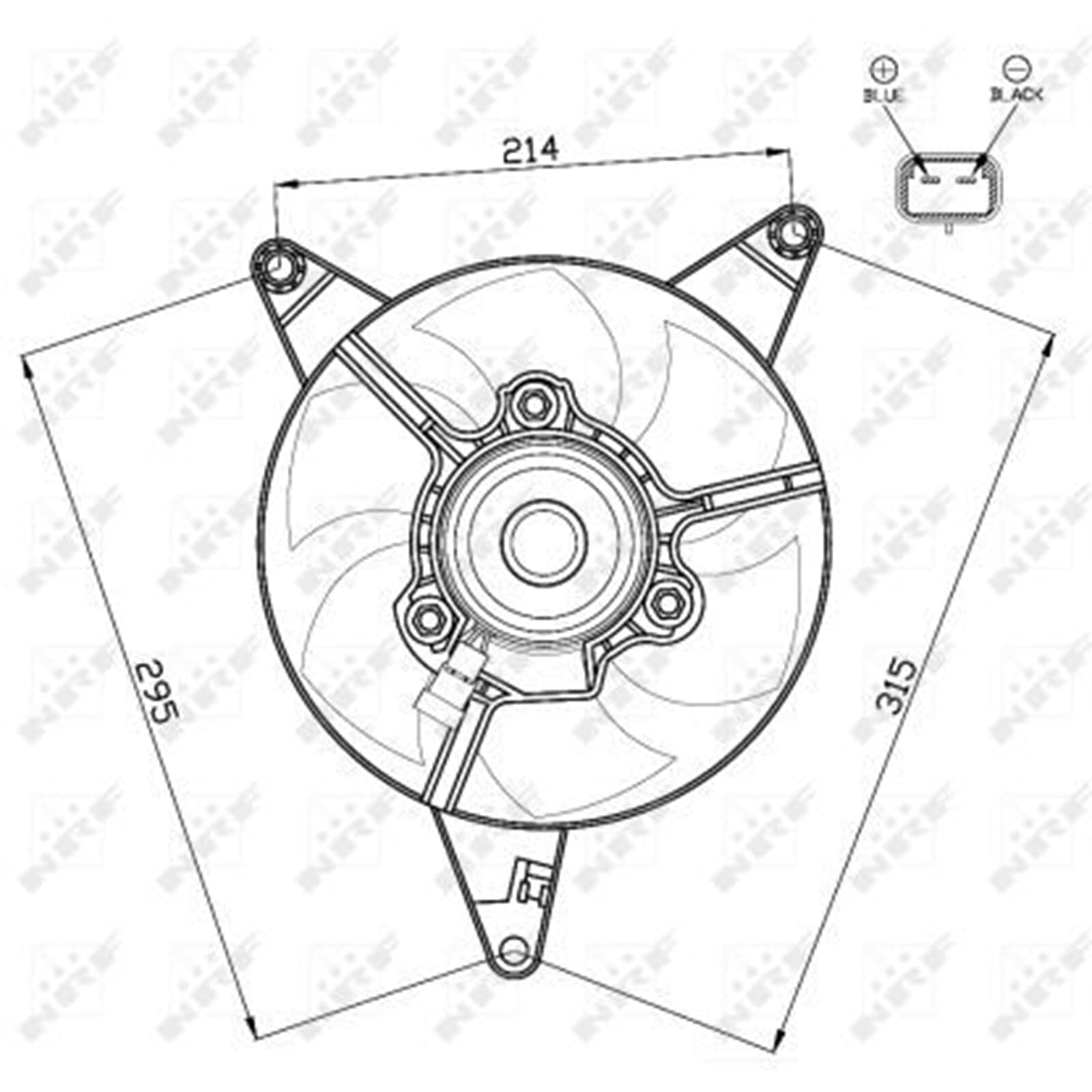 NRF 47038 Ventola Raffreddamento Motore – Compatibile Con Fiat Punto E Lancia Y, Ricambio Con Standard OE, Testato Per Perdite